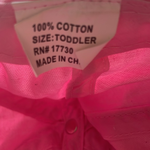 NWOT Pink Toddler Baseball Cap - Picture 2 of 3